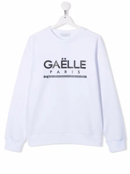 Gaelle Paris Kids TEEN logo-print crewneck sweatshirt