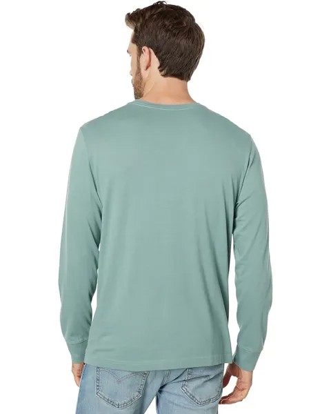 Футболка Life is Good Ski Goggle Landscape Long Sleeve Crusher Tee, цвет Smoky Blue