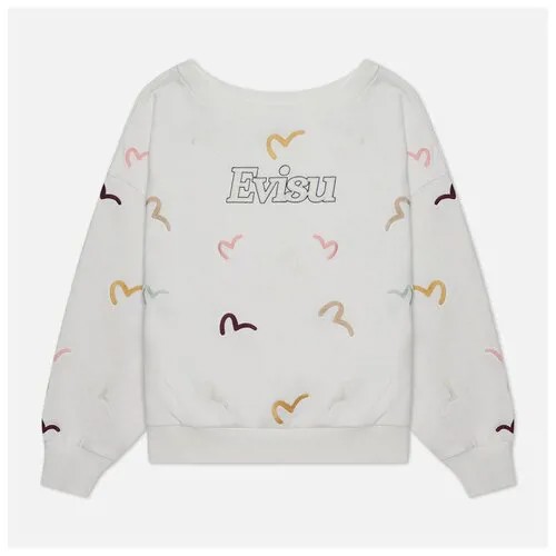 Женская толстовка Evisu All Over Seagull Embroidered белый, Размер L