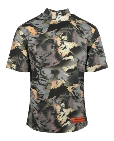 Футболка с камуфляжным воротником CTNMB Heron Preston, цвет Grey Multi