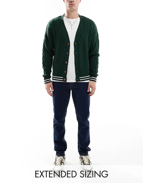 Джинсы эластичного кроя цвета индиго ASOS DESIGN
