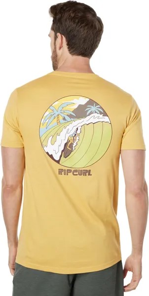 Футболка Rip Curl Surf Revival Short Sleeve Tee, цвет Mustard