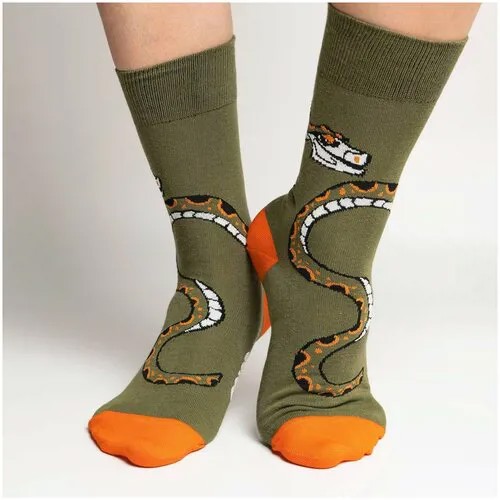 Носки St. Friday Носки с рисунками St.Friday Socks x Союзмультфильм, размер 34-37, хаки