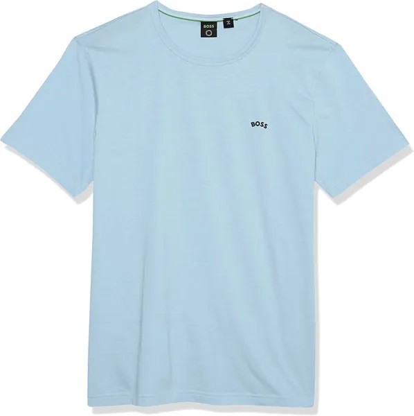 Мужская базовая футболка из одинарного джерси Modern Fit (синий ангел) Hugo Boss