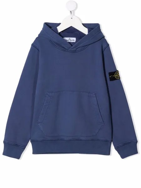 Stone Island Junior худи с нашивкой-логотипом