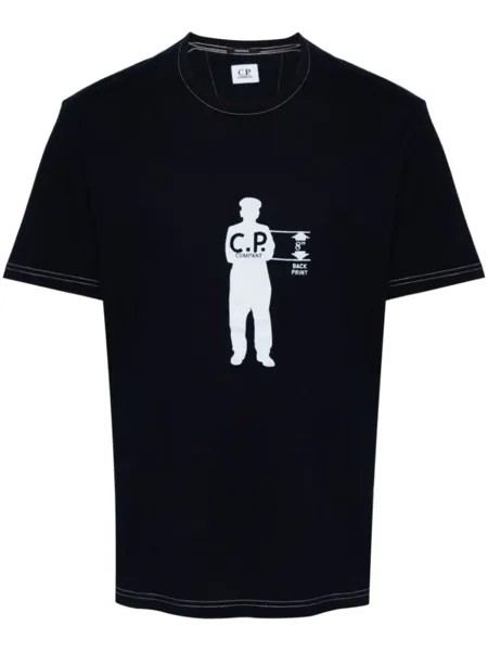 C.P. Company футболка с логотипом, синий