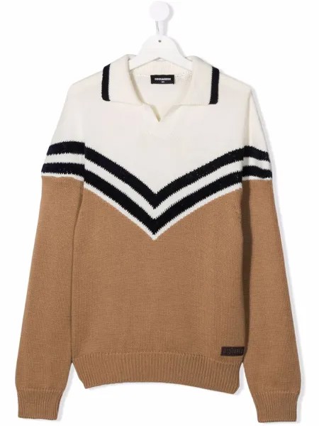 Dsquared2 Kids трикотажный джемпер в двух тонах
