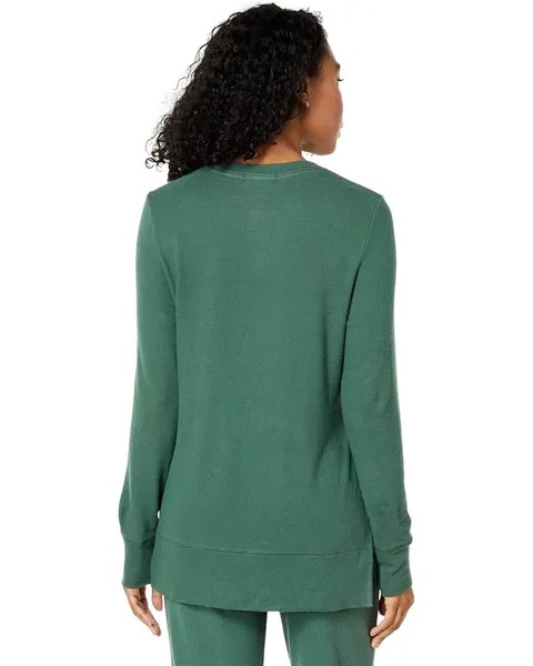Пуловер THRIVE SOCIETE Dailey Side Slit Pullover, цвет Forest