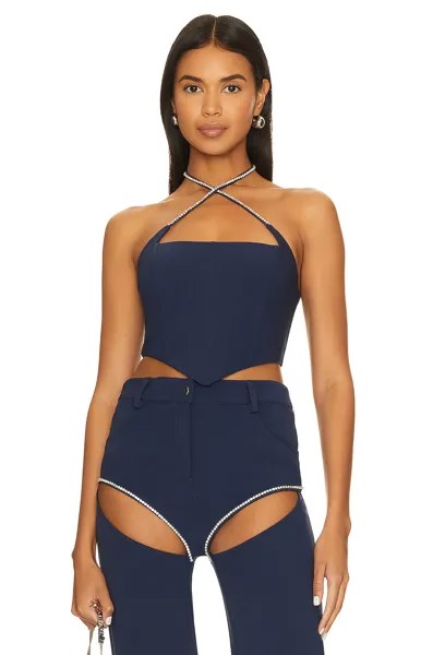 Топ Camila Coelho Marina Corset, темно-синий