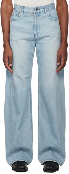 Синие широкие джинсы System