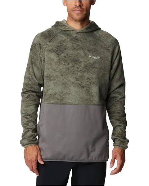 Худи Columbia PFG Super Terminal Fleece, цвет Cypress PFG Camo/City Grey
