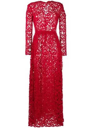 Valentino Pre-Owned кружевное платье 2012-го года с длинными рукавами