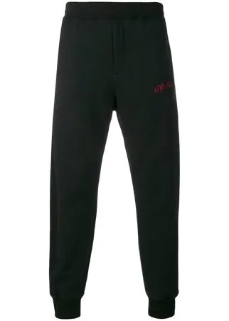 Alexander McQueen спортивные брюки с вышитым логотипом