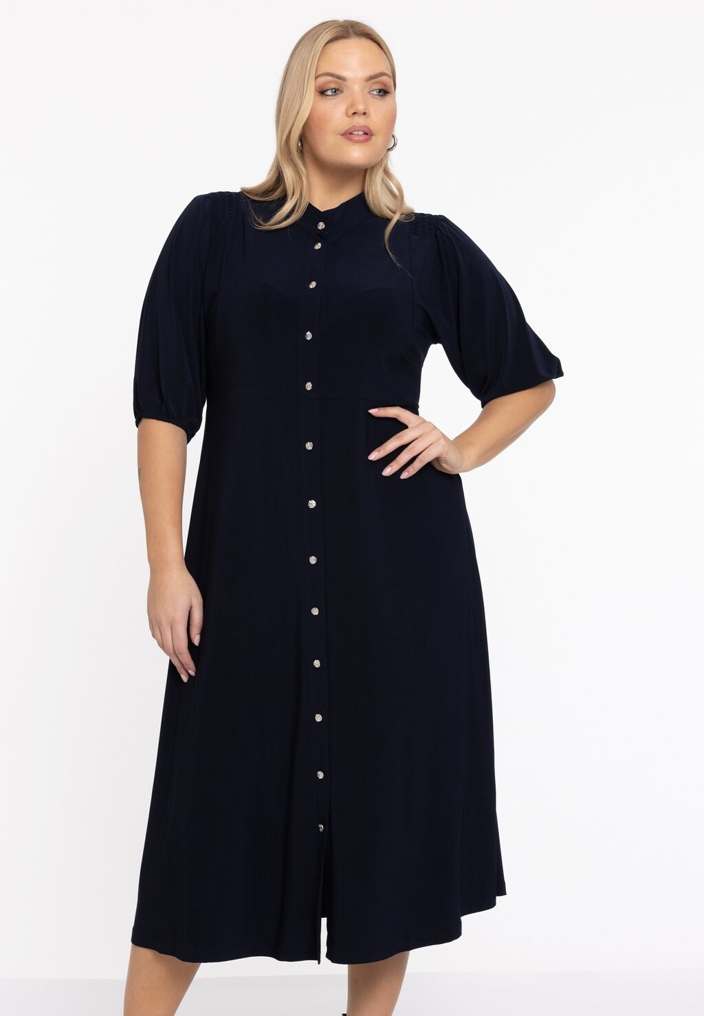 Платье-рубашка PUFF SLEEVE DETAIL Yoek, синий