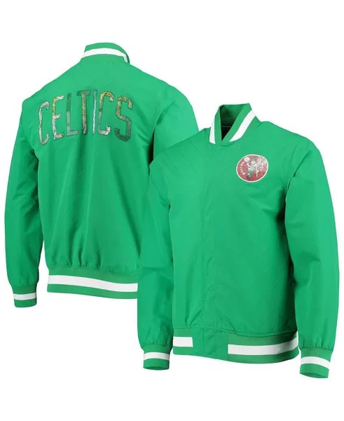 Мужская куртка boston celtics kelly green hardwood classics 75th anniversary original warmup full-snap jacket Mitchell & Ness, мульти