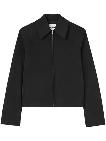 Jil Sander куртка-рубашка на молнии, черный