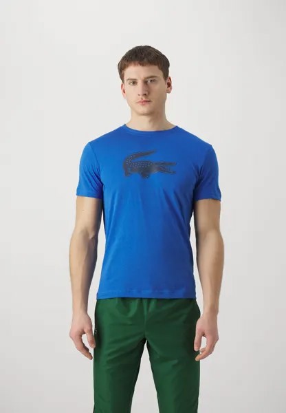 Футболка с принтом Printed Sports T-Shirt Lacoste, синий