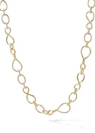 David Yurman 18kt yellow gold medium scale Continuance chain necklace