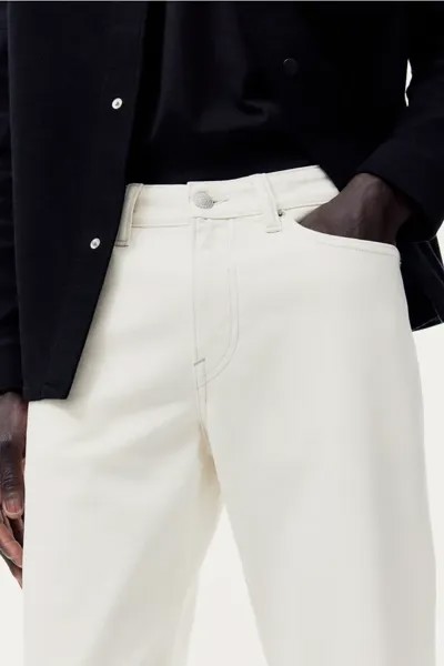 Прямые обычные джинсы H&M, белый