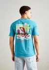 Футболка с принтом FRONT BACK ARTWORK Scotch & Soda, голубовато-зеленый