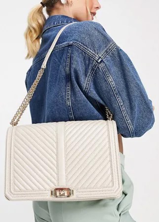 Песочная стеганая сумка на плечо Rebecca Minkoff-Светло-бежевый цвет