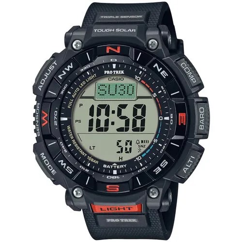 Наручные часы CASIO Pro Trek PRG-340-1, серый, оранжевый