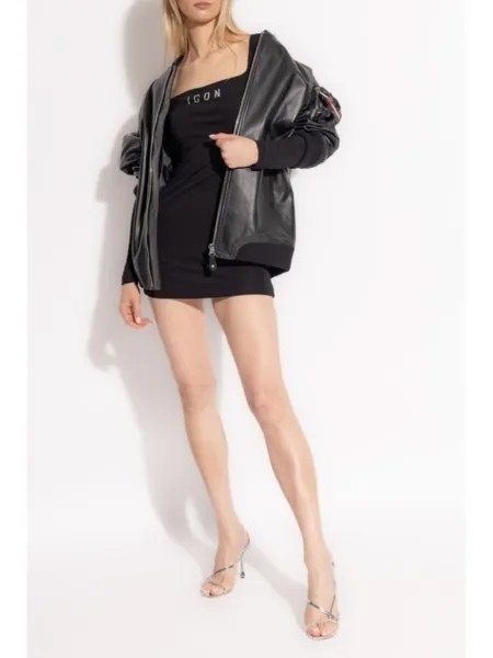 Dsquared2 мини-платье с логотипом DSQUARED2, черный