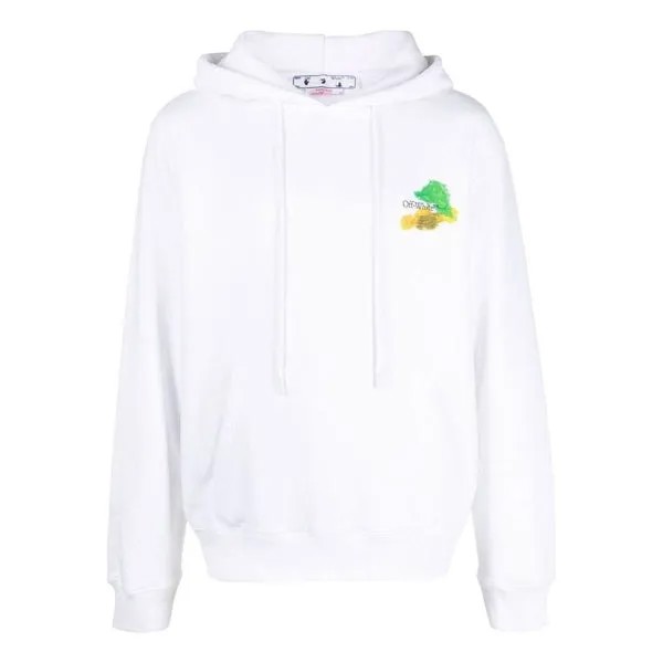 Толстовка OFF-WHITE SS23 Brush Arrow Fleece, белый