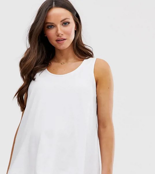Белая майка для кормления с овальным вырезом ASOS DESIGN Maternity-Белый