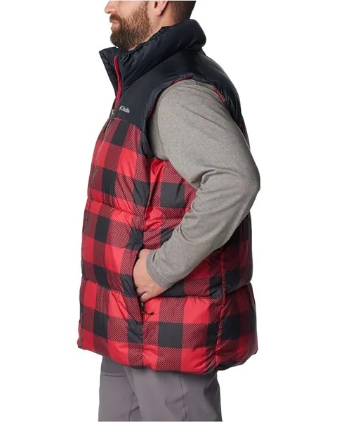 Утепленный жилет Columbia Big & Tall Puffect II Vest, цвет Mountain Red Check Print/Black