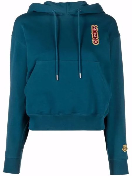 Kenzo embroidered-logo drawstring hoodie