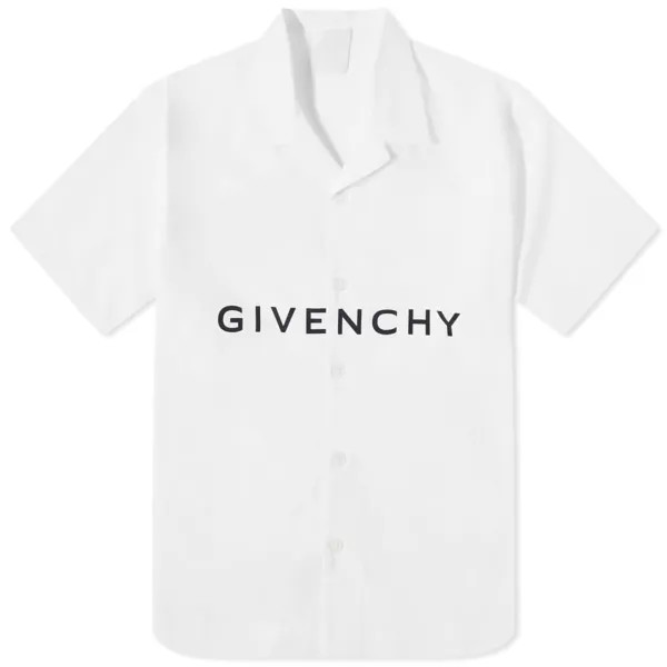 Гавайская рубашка с логотипом Givenchy, белый/черный
