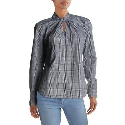 Женская серая блузка-рубашка Lauren Ralph Lauren Petriss Petites 8P BHFO 9482
