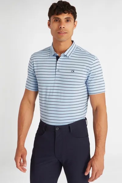 Голубая рубашка-поло Сильверстоун Calvin Klein Golf, синий