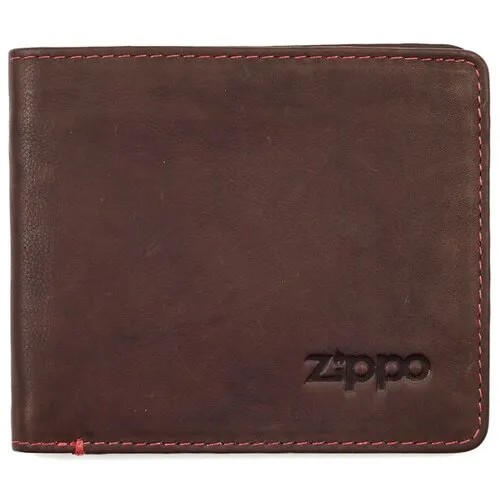 Портмоне Zippo, фактура гладкая, коричневый