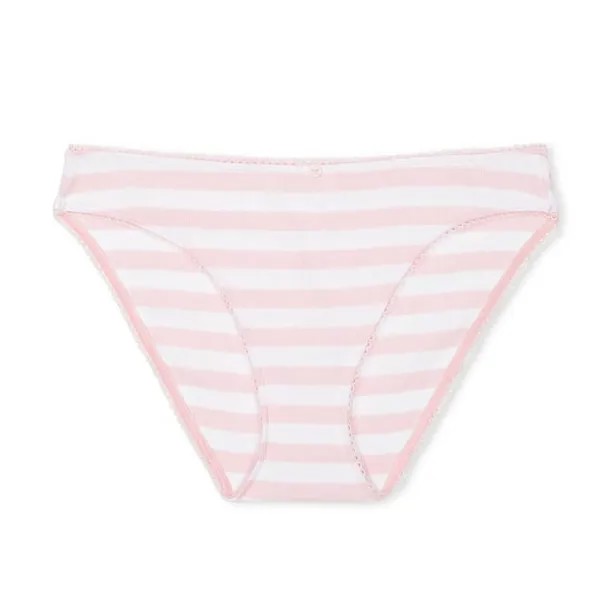 Трусики-бикини Victoria's Secret Stretch Cotton, розовый/белый