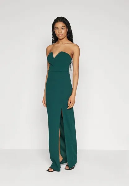 Вечернее платье Melony V Neck Maxi WAL G., цвет forest green