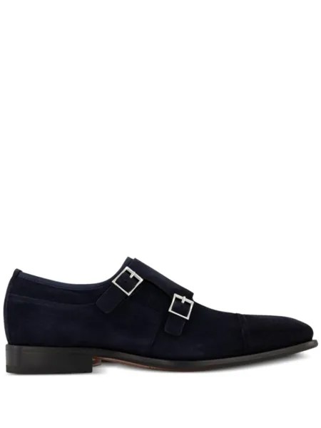 Замшевые монки Santoni, синий