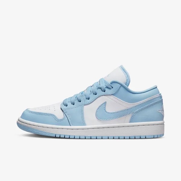 Jordan 1 Low White Ice Blue Aluminium DC0774-141 Shoes Кроссовки