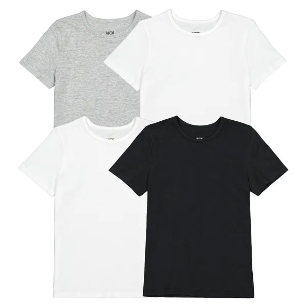 Комплект из четырех футболок однотонных LaRedoute