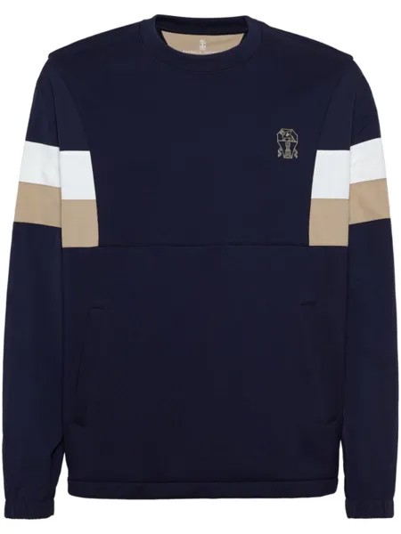Brunello Cucinelli толстовка с логотипом, синий
