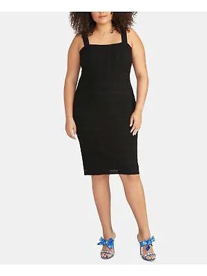 RACHEL ROY Женское черное коктейльное платье без рукавов ниже колена 1X