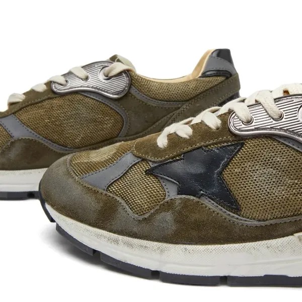 Golden Goose Замшевые Кроссовки Running Dad, черный