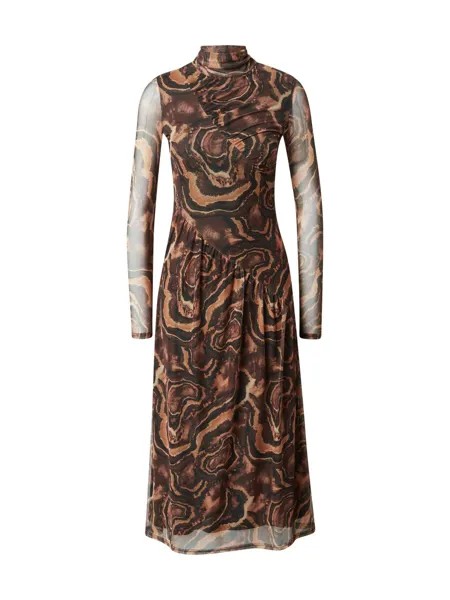 Платье Warehouse MARBLE, цвет Brown/Light Brown/Dark Brown