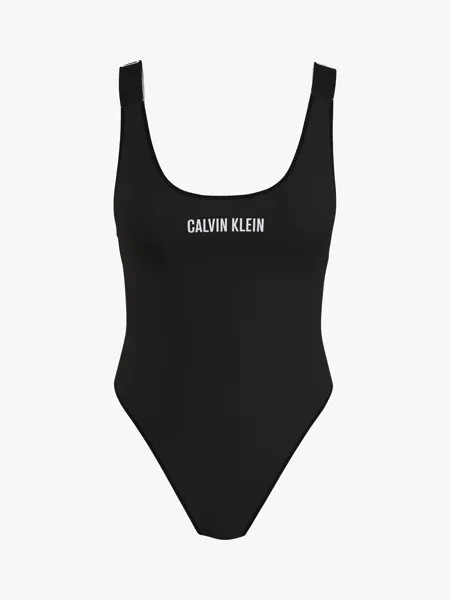 Купальник Calvin Klein Intense Power с овальной спинкой, черный