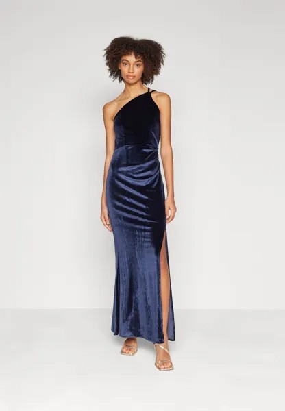 Вечернее платье Chantal Valvet One Shoulder Maxi WAL G., цвет navy blue