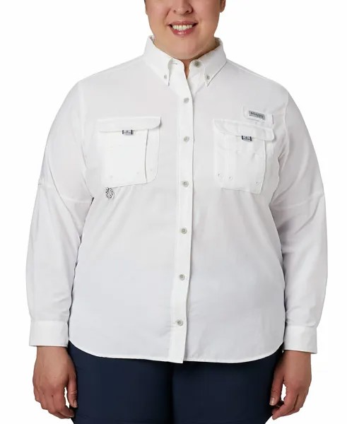 Рубашка большого размера pfg bahama Columbia, белый