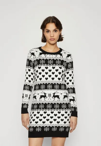 Платье Point ONLY Petite ONLXMAS DEER DRESS, цвет cloud dancer/black