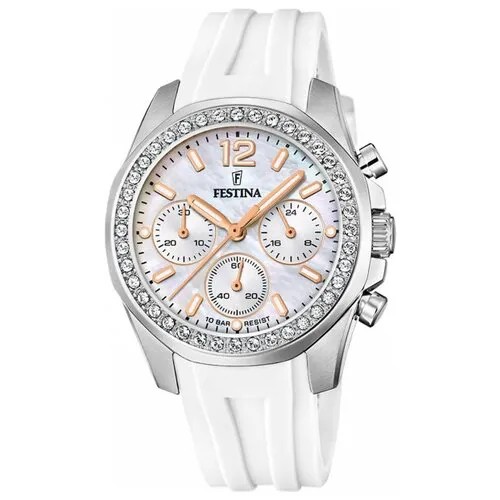 Наручные часы FESTINA Boyfriend, белый, серебряный