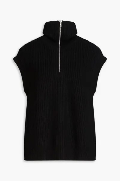 Вязаный жилет на полумолнии Autumn Cashmere, черный
